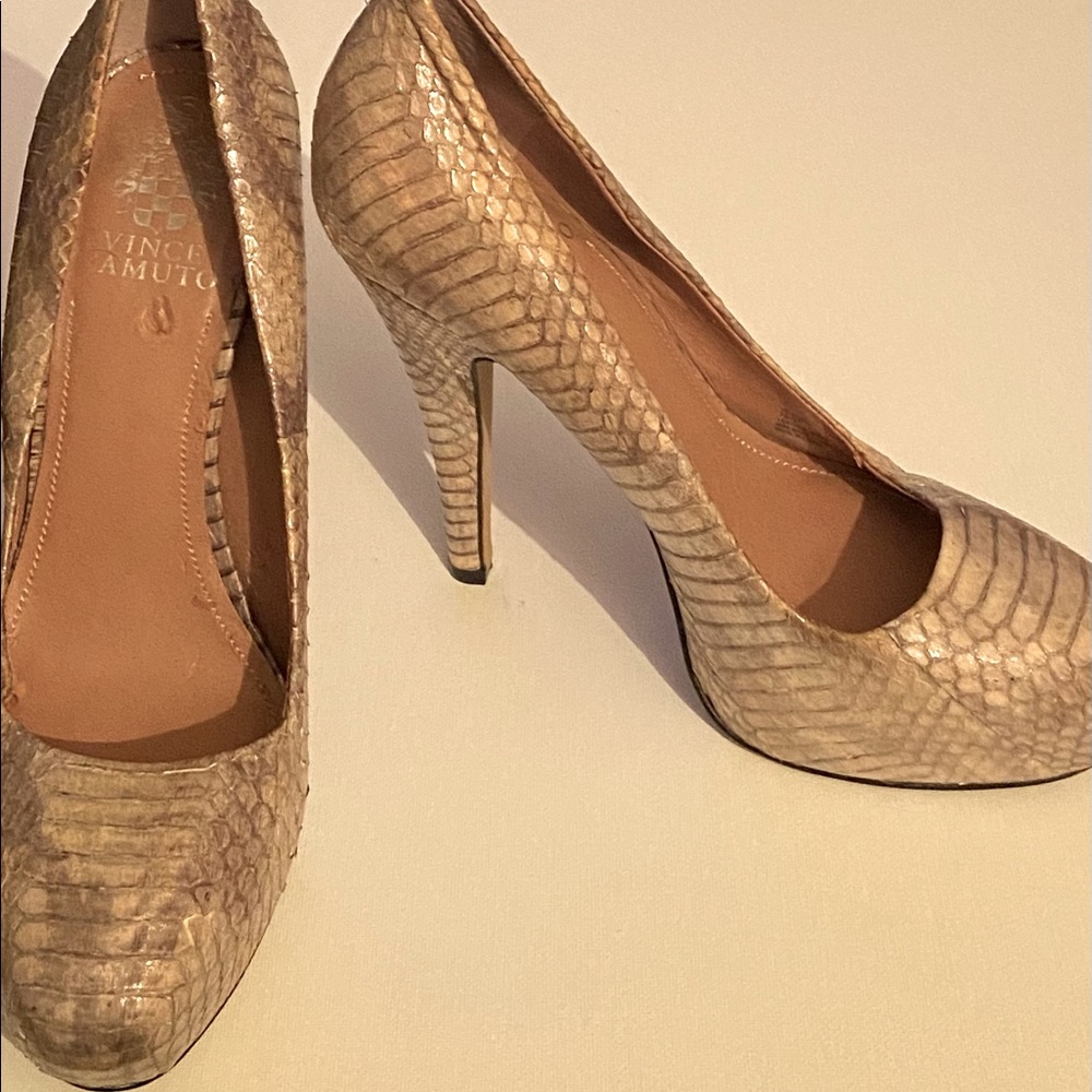 Vince Camuto 5 inch Snake Skin Pumps